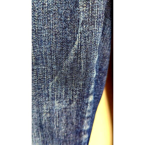 Chico'sY2K Platinum sz1 Wiskers bootcut bling some distressing no cuts flareGUC - Picture 5 of 16